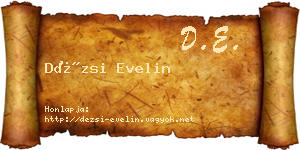 Dézsi Evelin névjegykártya