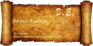Dézsi Evelin névjegykártya